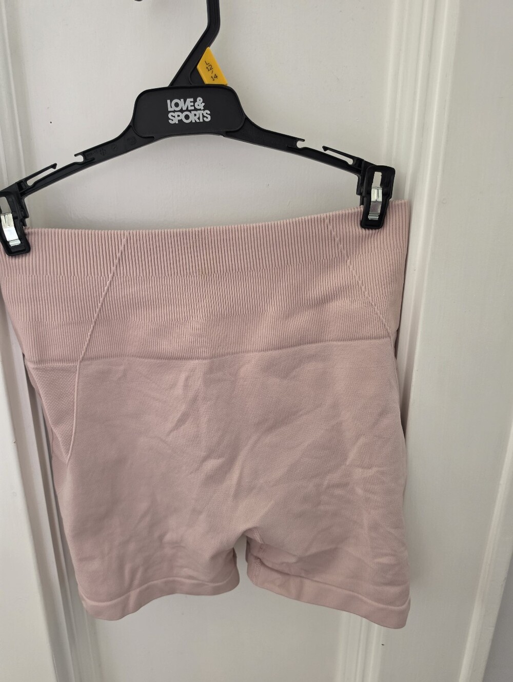 High-Waist Ribbed Pink Women's Shorts